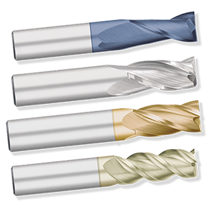 1/2" End Mills 1/2 inch end mills in multiple geometries including square, ball, roughing, and high-performance styles