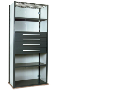 V-Grip Shelving with Drawers