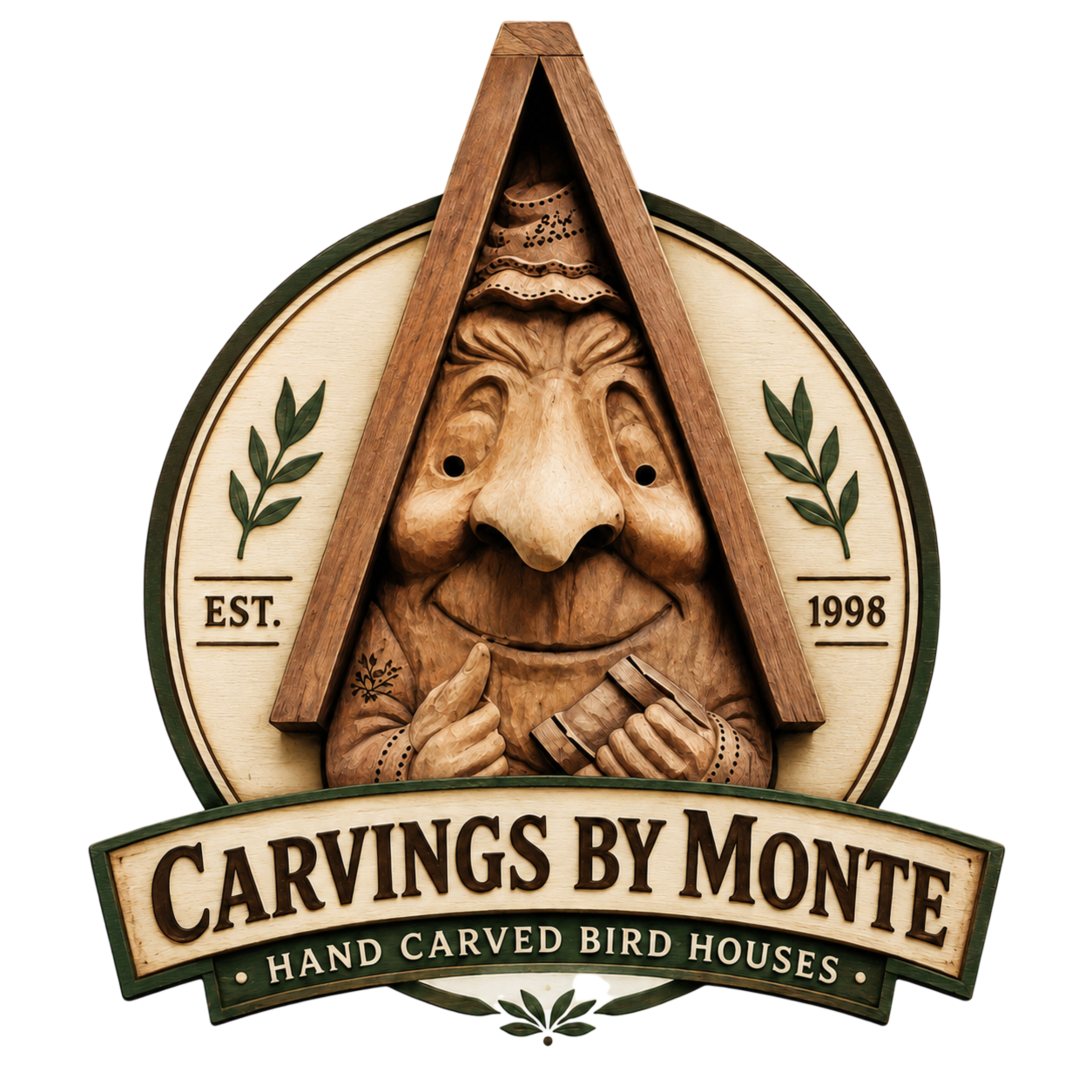 Carvings By Monte The Original Hand Carved Cedar Wood Bird Houses - created by Monte Spinker Carvings By Monte The Original Hand Carved Cedar Wood Bird Houses - created by Monte Spinker