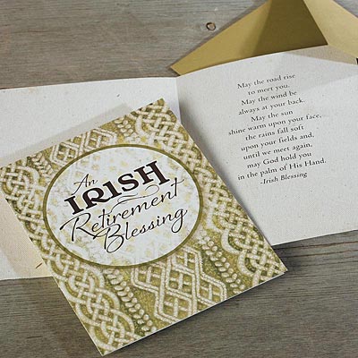 irish retirement blessing card