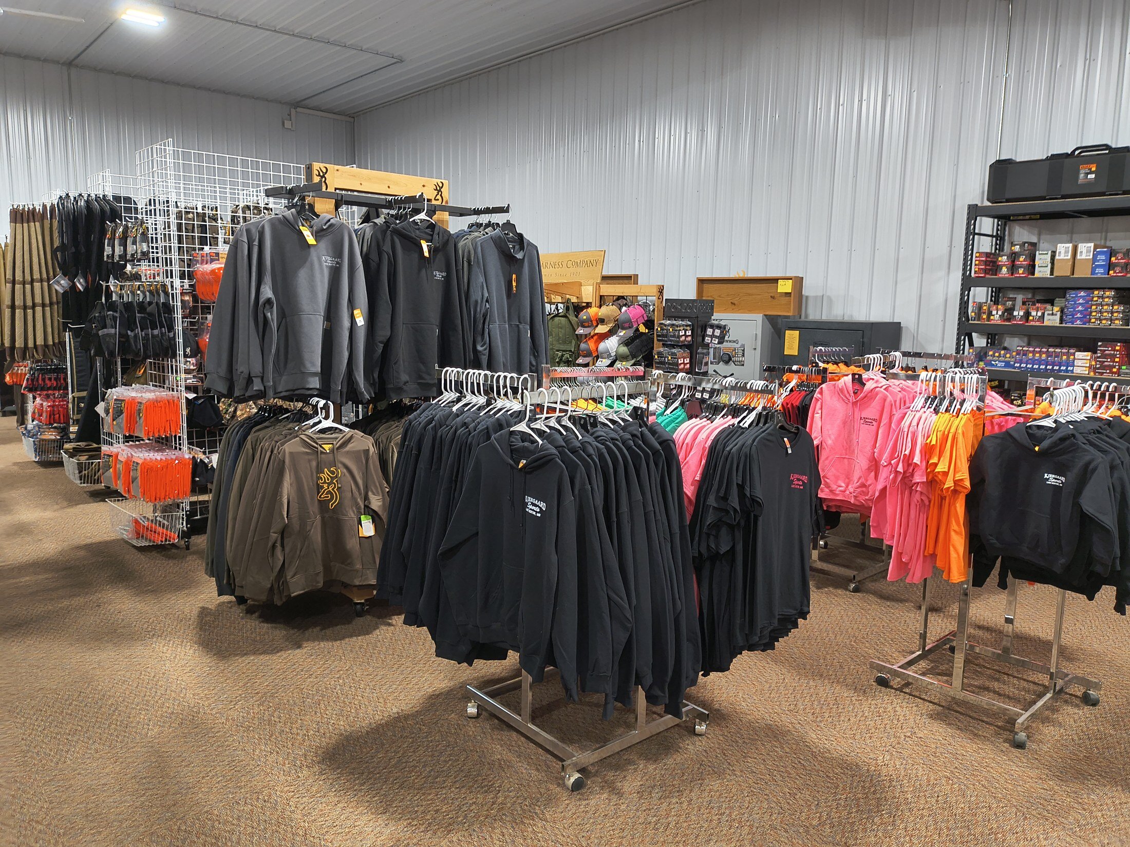 Hunting gear selection at Kjergaard Sports
