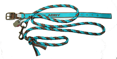 dog collar with matching braided dog leash $ 13 95 dog collar with matching braided dog leash $ 13 95