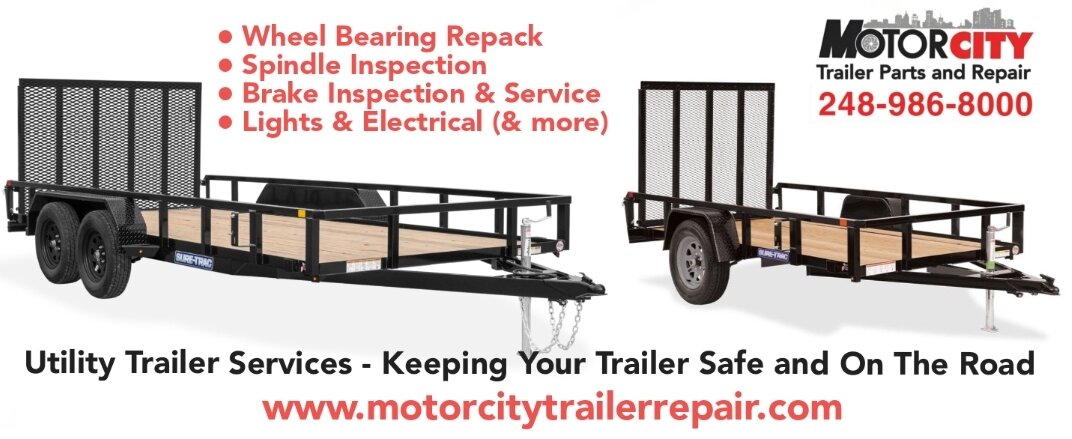 Utility Trailer Repair Service Utility Trailer Repair Service - wheel bearing grease (repack), spindle inspections, race inspections, axle inspections and repairs, brake service (brake jobs) and more.
