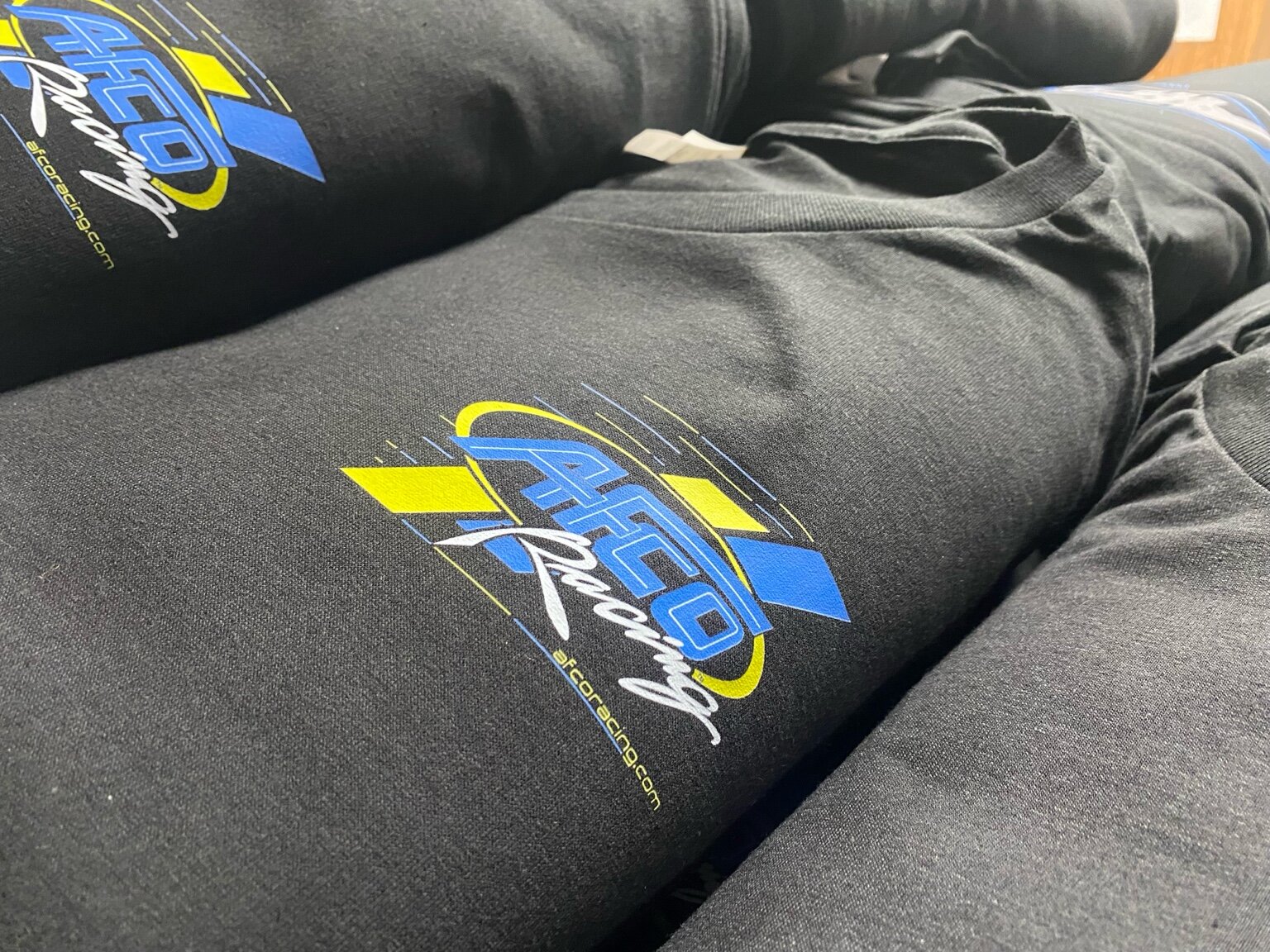 AFCO Racing custom screen printed apparel - hoodies and shirts