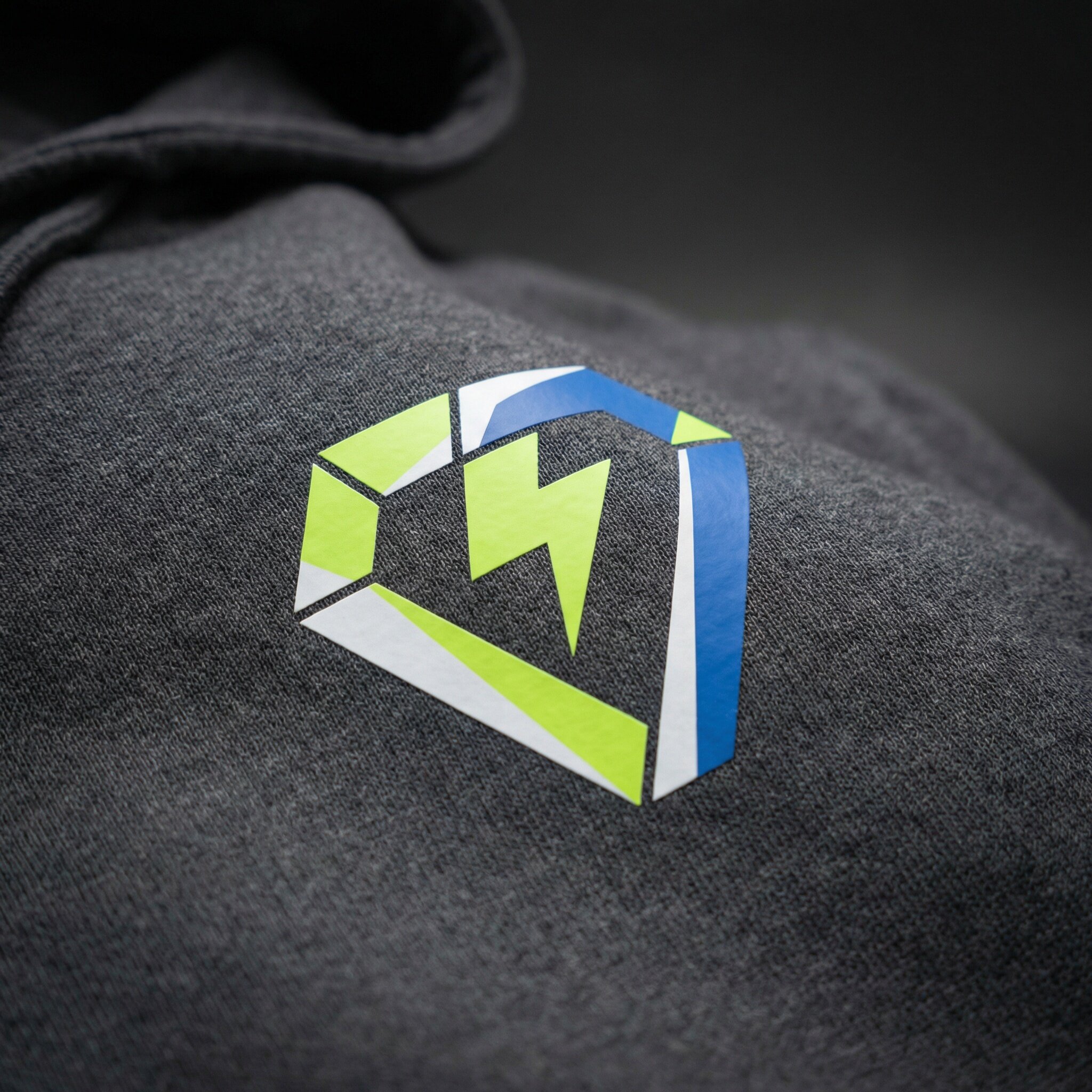 Custom DTF transfer pressed onto fabric hoodie