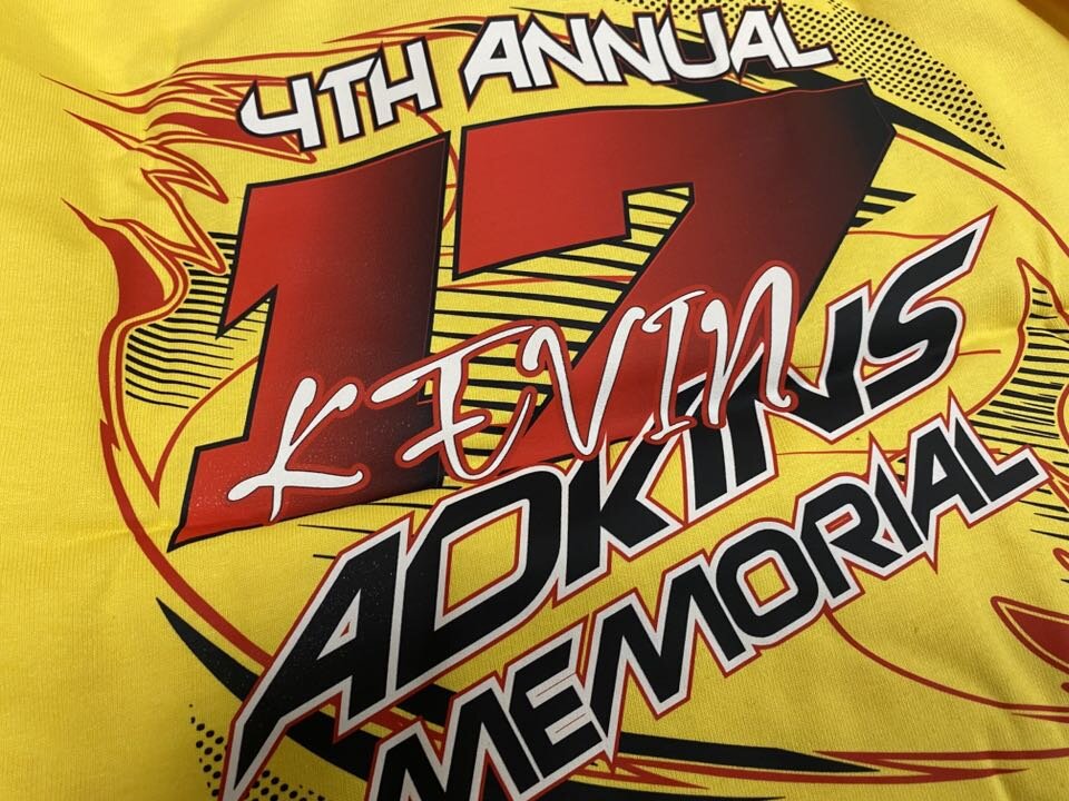 4th Annual Kevin Adkins Memorial event shirt close-up