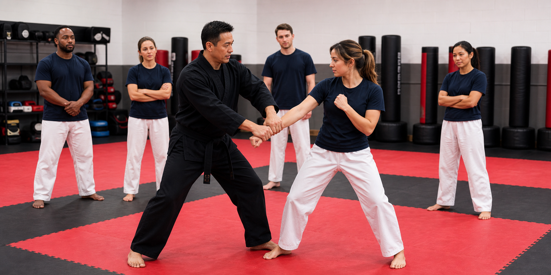 Adults training Taekwondo at Storm