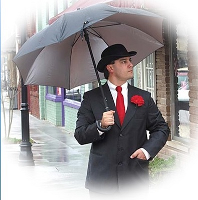 Inspired by the English spy craze of the sixties, our fully functional sword umbrella evokes images of dashing agents. Inspired by the English spy craze of the sixties, our fully functional sword umbrella evokes images of dashing agents.