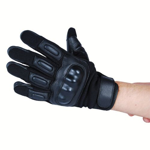 leather hard knuckle gloves