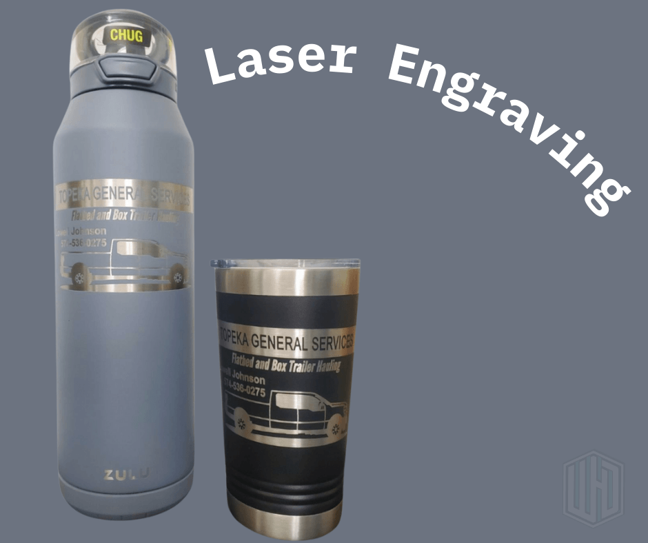 Laser engraving example - Custom tumblers