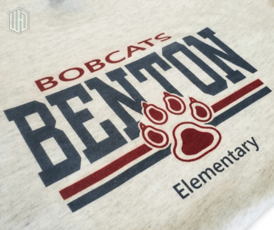 Screen printing example - Benton Bobcats Elementary school shirt
