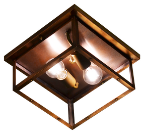 4 Side Copper Ceiling Flush Mount Light