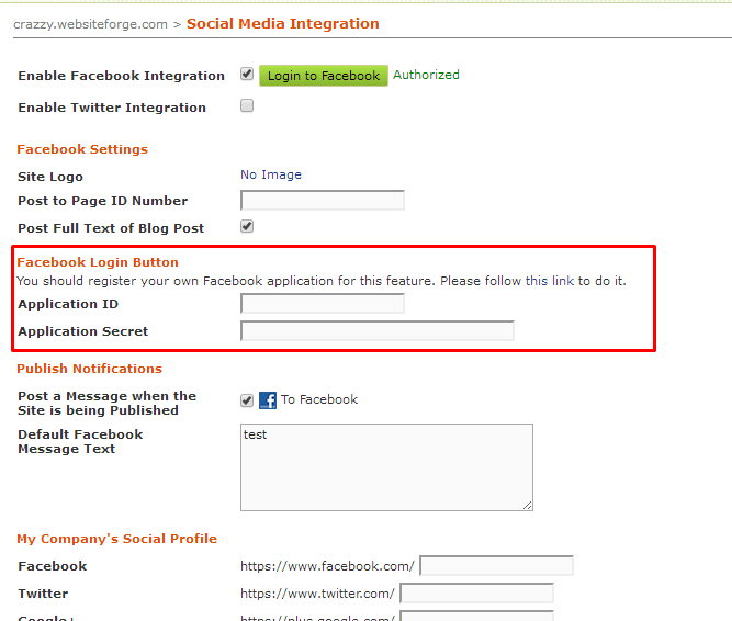 facebook login panel step 1