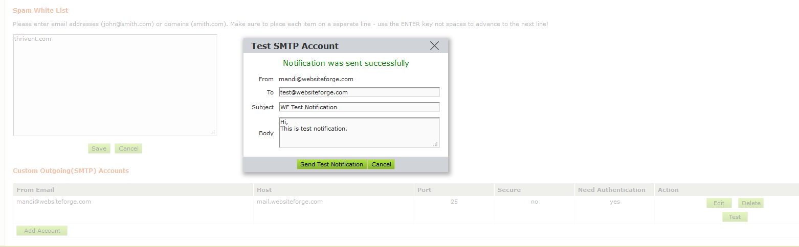 Custom Outgoing Settings 3