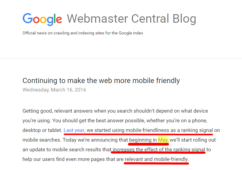 Google 2016 Algorithm Change