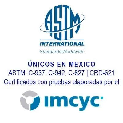 Certificaciones SPG IMCYC ASTM CRD color para concreto