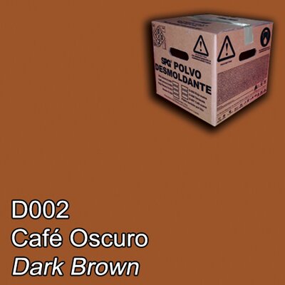 Color café oscuro en desmoldante en polvo para concreto estampado