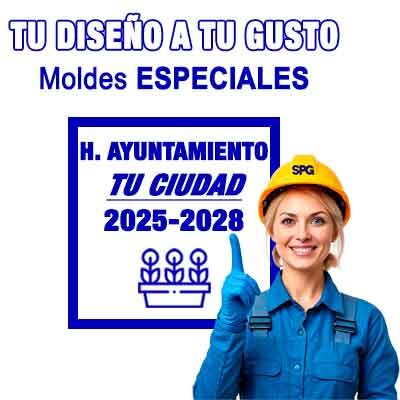 Moldes especiales para concreto estampado obra pública SPG