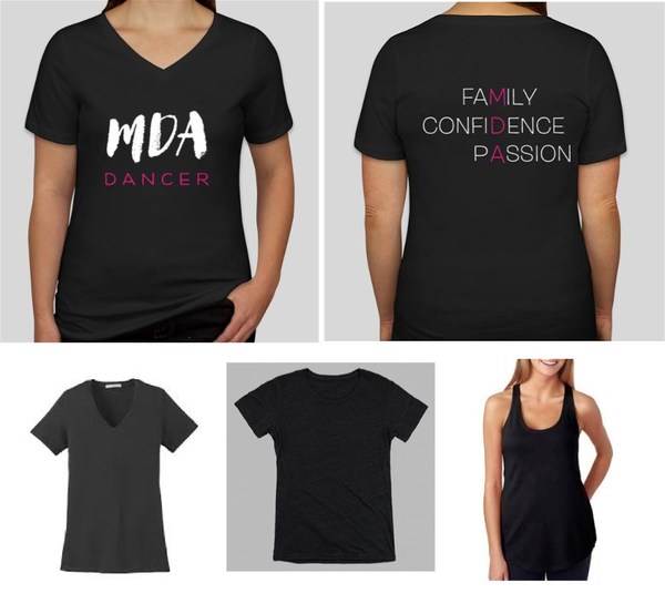 mda 18 v neck tank fitted tee