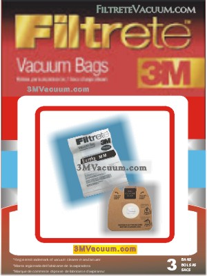 Bag, Eureka- Style MM, Paper- Mighty Mite- 3/Pkg- 3M Filtrete