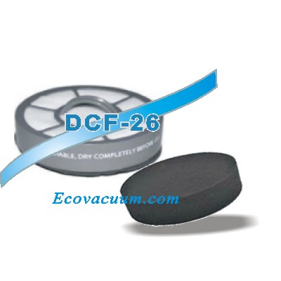 Filter, Eureka- Exhaust, Frame and Foam, Style DCF26- AS2000, AS5200 Series* Order Foam Filter- ER-67836