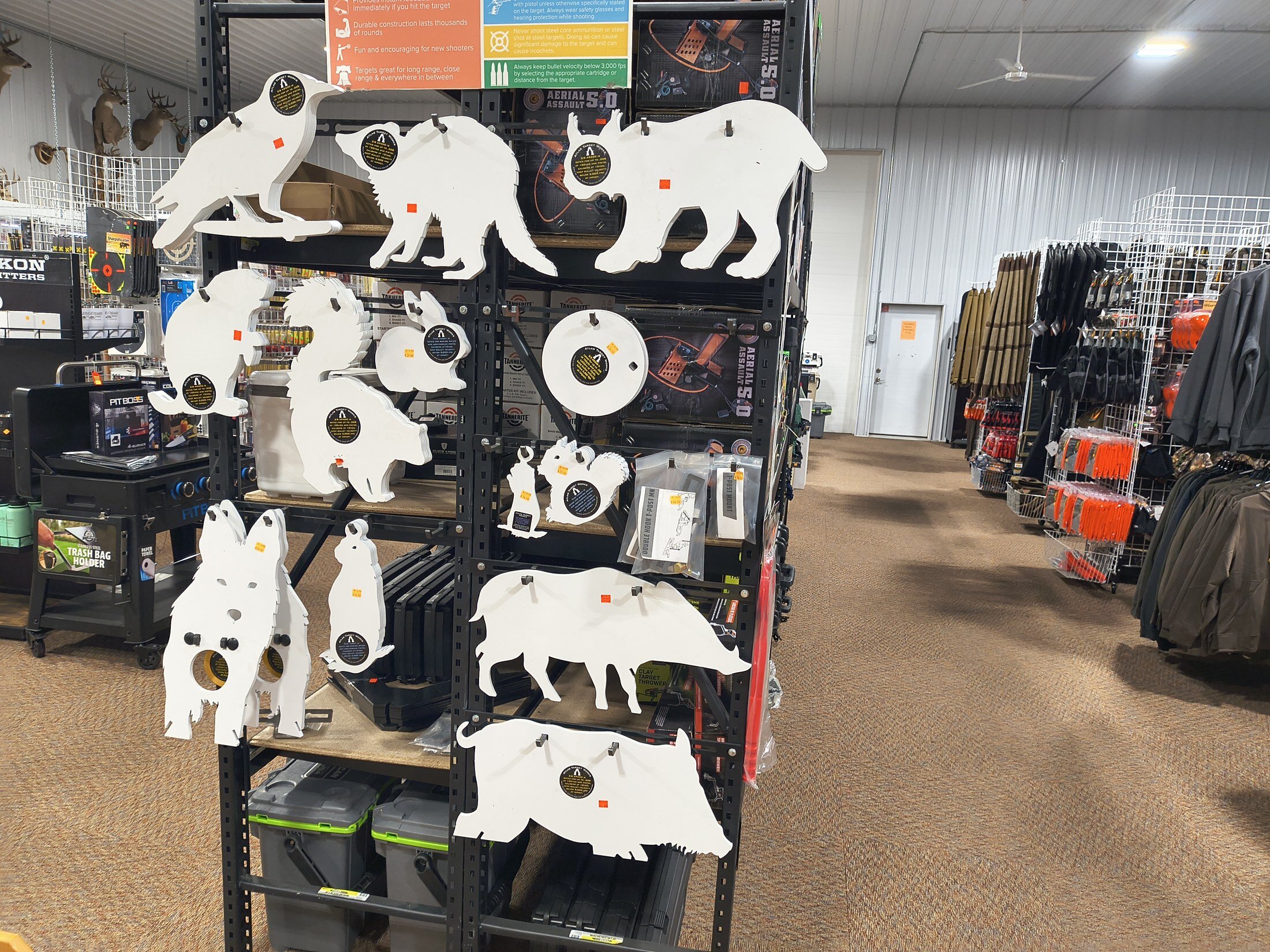 Targets and shooting supplies at Kjergaard Sports