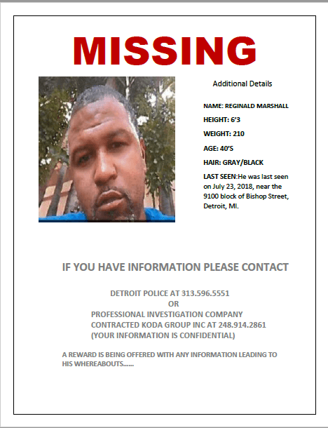 Missing Person Marshall