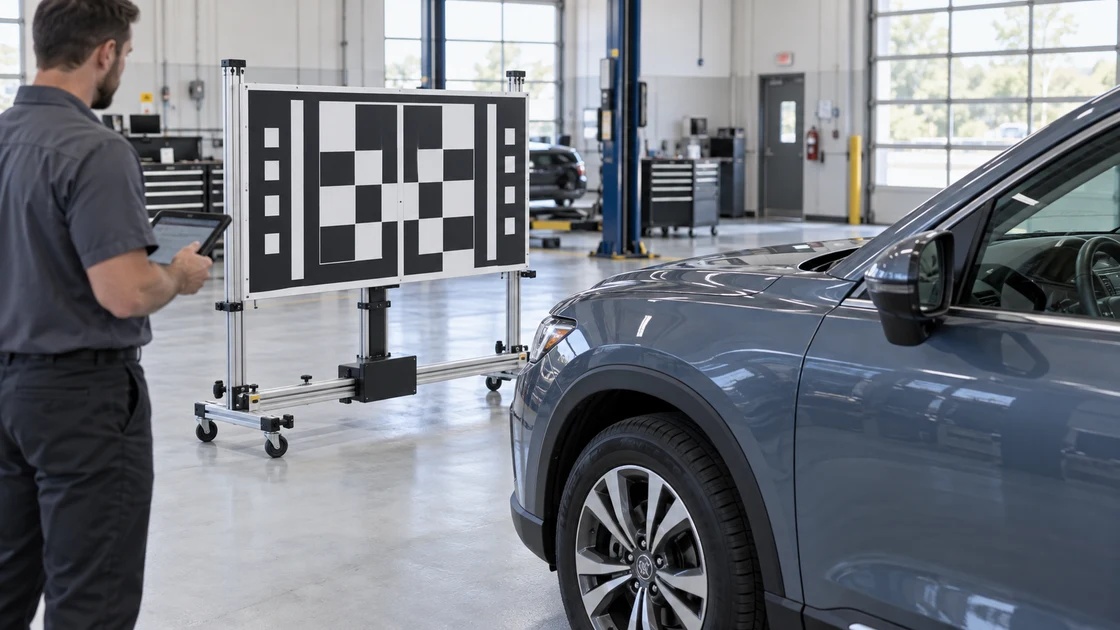 Vehicle and target equipment for ADAS camera calibration