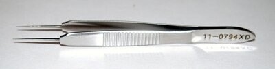 Castroviejo Suture Forceps 1x2 teeth, Straight, Standard Handle TW 0.12mm, OL 100mm(3 7/8")