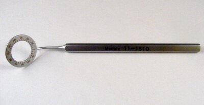 Mendez degree gauge, 4 1/2", 18mm o.d., 12mm i.d., 0-180º in 10º increments