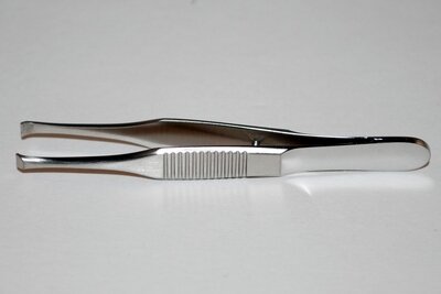 Cilia Forceps, Platform 1x3mm OL 80mm(3 1/8")