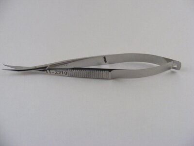 Westcott stitch scissors, 4 3/4", slightly curved blades w/ sharp, pointed tips, flat handle