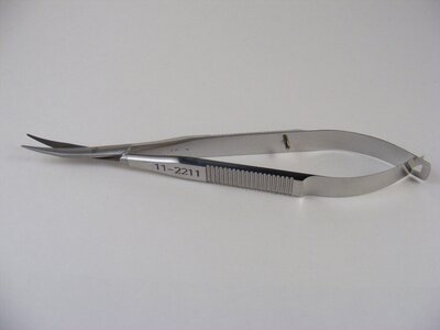 Westcott-type utility stitch scissors, 5 1/8", 25mm blades with rounded sharp tips, flat handle