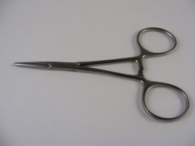 Hartmann mosquito forceps, 3 3/4", straight serrated jaws
