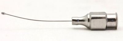Jensen Posterior Capsule Polisher 27ga Very Rough Posterior Sandblasted Stainless Steel Ball tip, Front Opening, 28mm Overall Length
