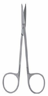 Fine Scissors 4 1/2" cvd s/s round shank