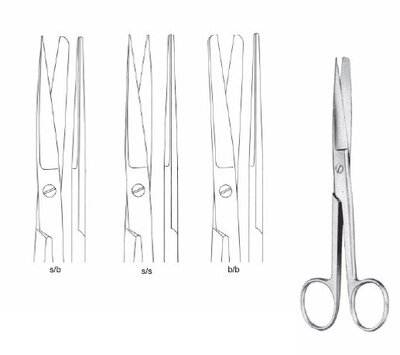 Operating Scissors 4 1/2" str b/b