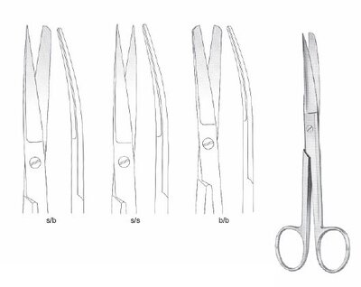 Operating Scissors 4 1/2 cvd s/s