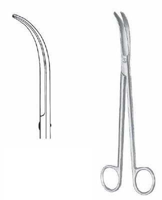 Jorgenson Scissors 8 1/2" heavy curve