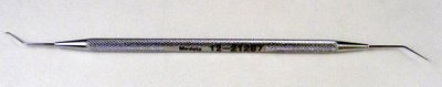 Rowen Phaco Spatula DBL-Ended Rosen Phaco Splitter 60 Degree Interior Cutting Edge with BLUNT TIP, Angled 9mm from bend to tip, / Bechert Nucleus Rotator Y-shaped tip, Angled 7mm from bend