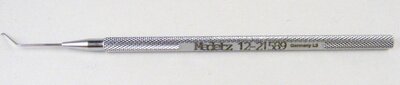 Lester Lens Pusher Hour Glass Tip, Angled OL 114mm (4 1/2")