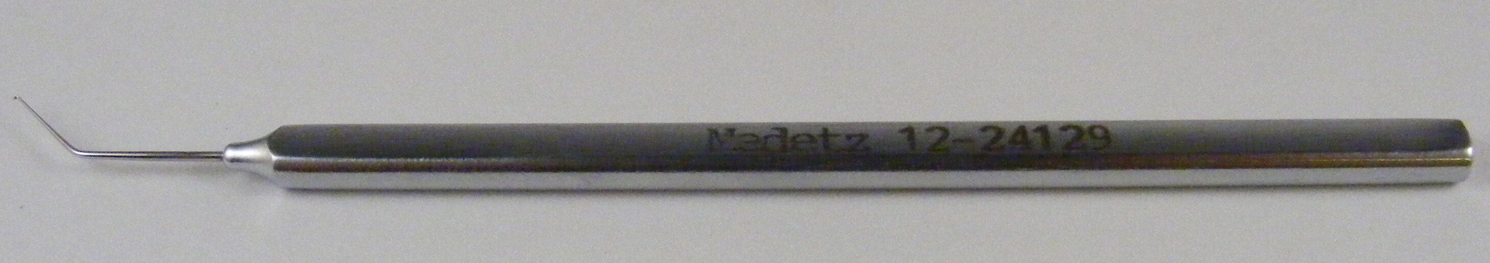 Sinskey II Lens Manipulating Hook Angled .2mm Diameter, Blunt tip, Flat Handle, Stainless Steel