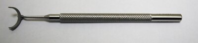 Alignment Gauge Marker with three blunt alignment pins to mark the 3, 6, & 9 o'clock positions, Round Knurled Handle, 100mm Overall Length, Stainless Steel