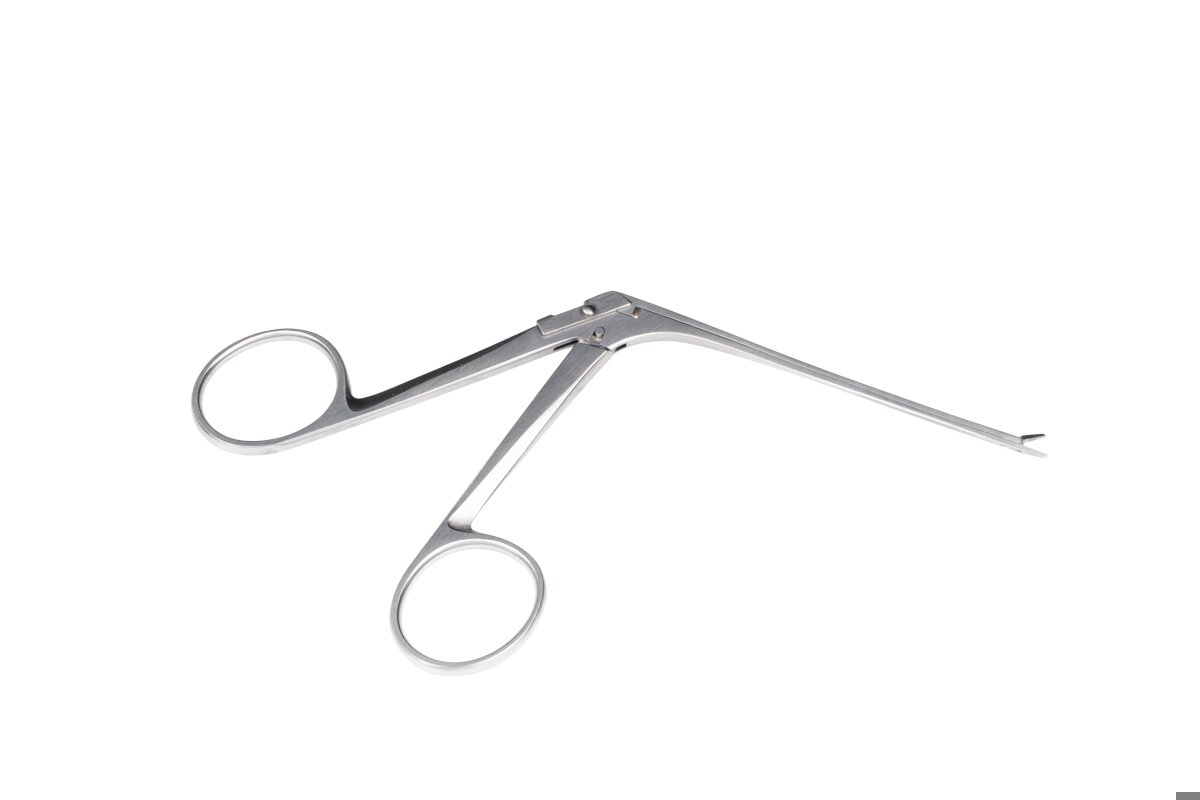 House Mini Forceps Serrated, JL 4mm WL 80mm(3 1/8"), OL 130mm(5 1/8")