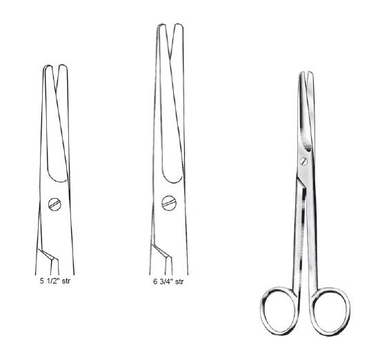 Mayo Scissors 5 1/2" cvd beveled