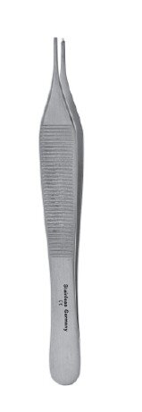 Adson Fcps 4 3/4" 1x2 deli tying pltfrm smooth 0.9mm