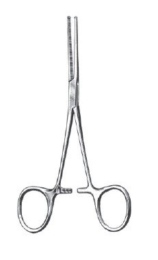 Kocher Fcps 5 1/2" cvd serr 1x2 teeth
