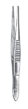 Dressing Fcps 10" serr fluted hdl