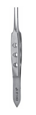 Bishop Harmon Forceps 3 1/2″ serrated extra delicate 0.5mm