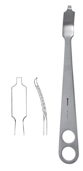 Hohmann Retr 8 1/2" x 17mm short straight end 2 hole